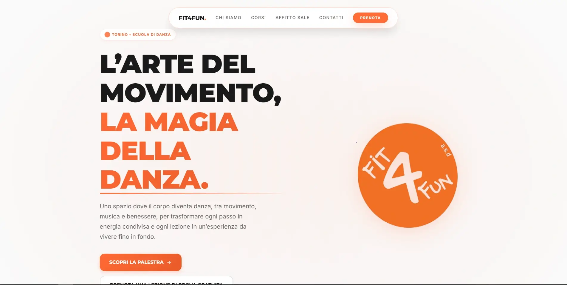 Screenshot del sito Fit4Fun