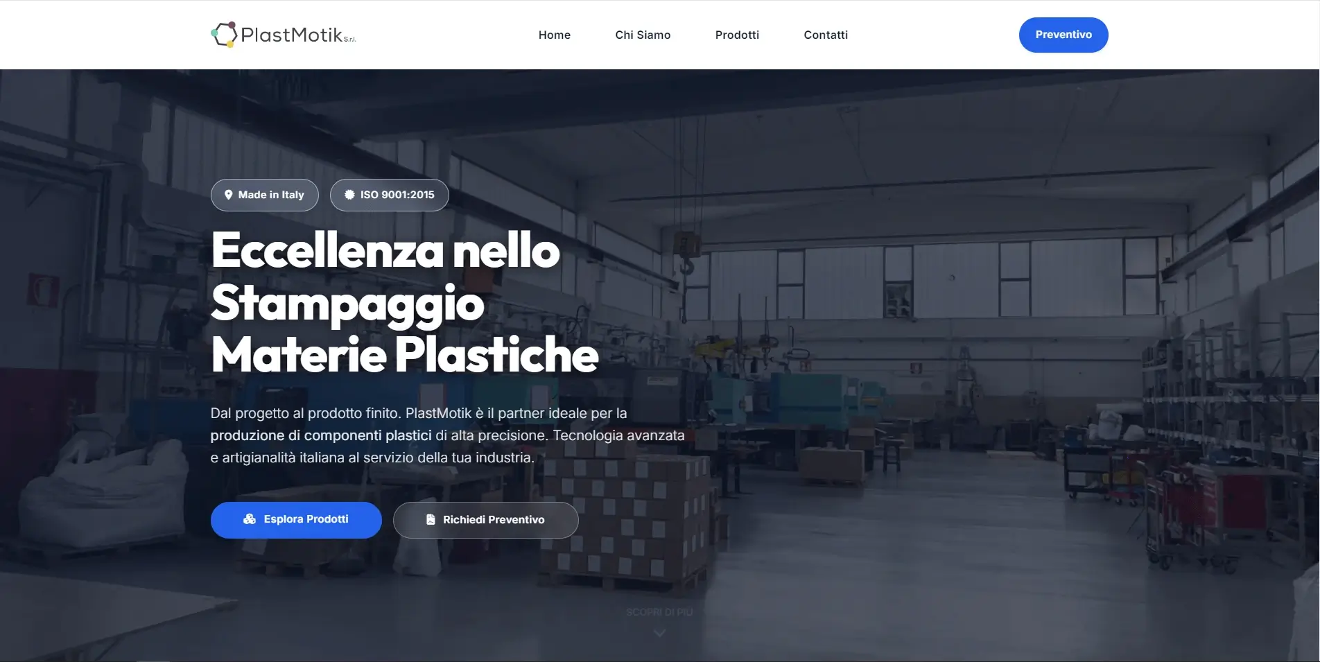 Screenshot del sito Plastmotik